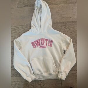 Lola + The Boys Cream Hoodie with Pink 'SWIFTIE' Graphic